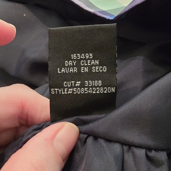 Nicole Miller NWT Plaid Silk Blend Double Breasted Peplum Blazer Sz 14 - Picture 9 of 10